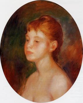 皮埃爾 奧古斯特 雷諾阿 Study of a Young Girl, Mademoiselle Murer